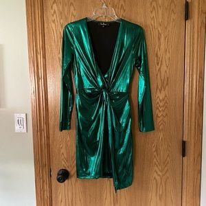 Lulu’s Green Dress Long Sleeve Dress